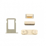 Replacement Part for Apple iPhone 5s SIM Card Tray+Side Keys - Gold- A Grade