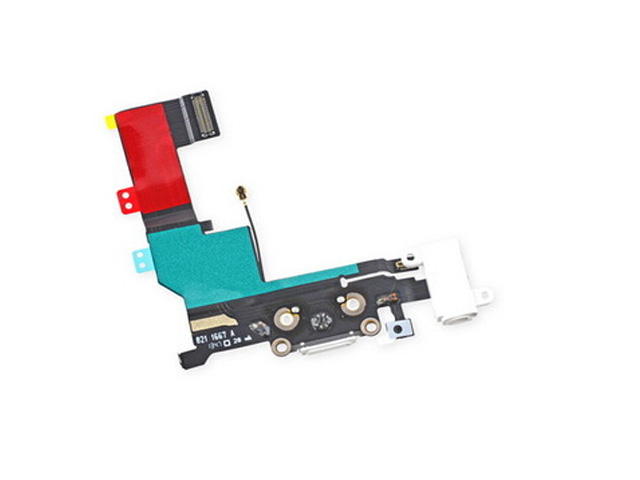 Replacement Part for Apple iPhone 5s Charging Port Flex Cable Ribbon - White - A Grade