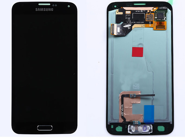 Replacement Part for Samsung Galaxy S5 LCD Screen and Digitizer Assembly with Home Button - Black - With Samsung