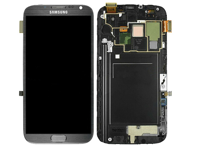 Replacement Part for Samsung Galaxy Note2 LCD Screen and Digitizer Assembly with Front Housing - Gray - A Grade