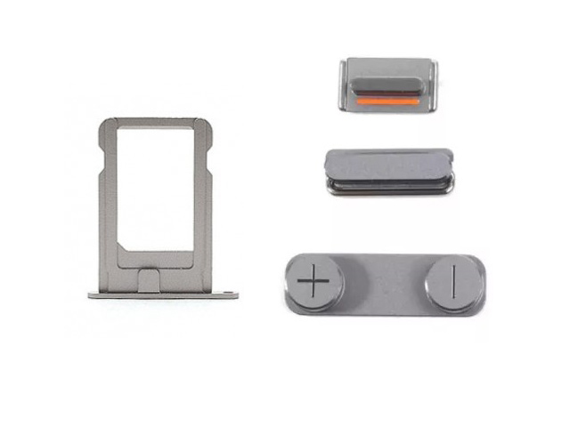Replacement Part for Apple iPhone 5s SIM Card Tray+Side Keys - Gray- A Grade
