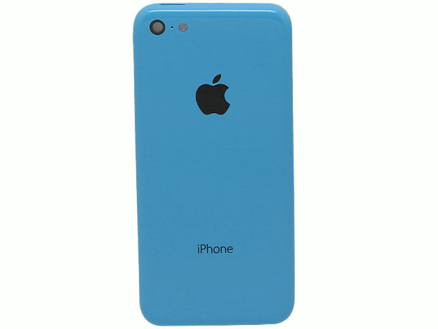 Apple iPhone 5c Rear Housing Assembly With Apple Logo -Blue - Without Words - A Grade